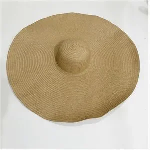 Oversized large brim natural summer vacation hat On Holiday - Oversized Wide Brim Sun Hat – San Diego Hat Company main image 4